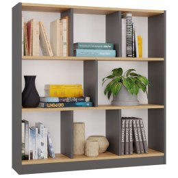 REGAŁ STOJĄCY OTWARTY FIESTA 8 PÓŁEK ANTRACYT / DĄB ARTISAN